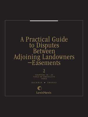 cover image of A Practical Guide to Disputes Between Adjoining Landowners--Easements